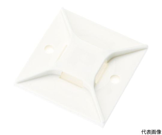 マウントベース ゴム系粘着テープ付き 白 （50個入）