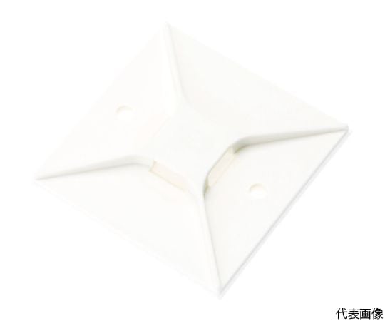マウントベース ゴム系粘着テープ付き 白 （50個入）