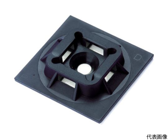 マウントベース アクリル系粘着テープ付き 耐候性黒（500個入）