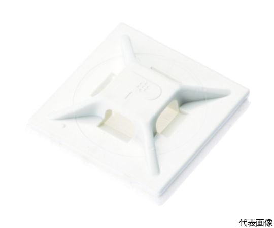 マウントベース ゴム系粘着テープ付き 白 （100個入）