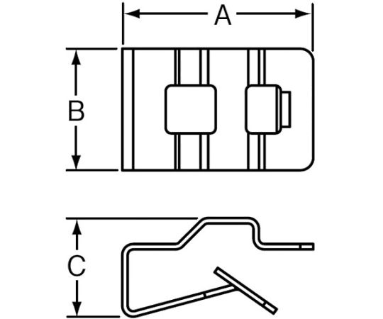 61-2249-14 クリップ型固定具 （100個入） MCMS12-P-C 【AXEL】 アズワン