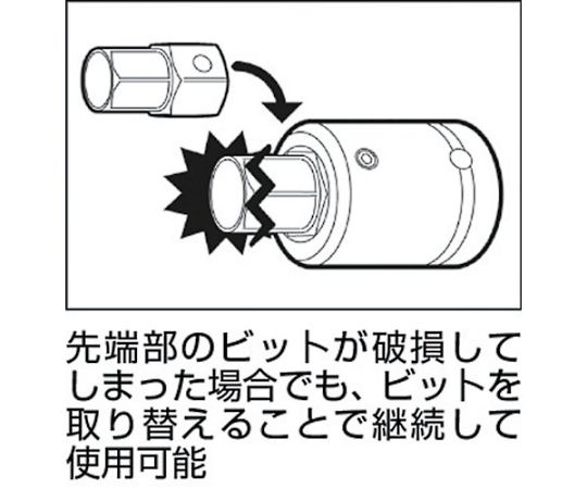 61-2305-43 インパクト用ヘキサゴンソケット ビットソケット 差込角