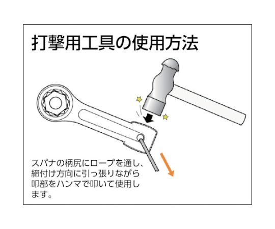 61-2329-76 打撃めがねレンチ100mm DR0100 【AXEL】 アズワン