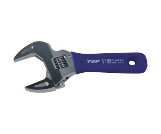 薄型軽量ワイドモンキレンチ　ショートエコワイド　口開寸法8～38