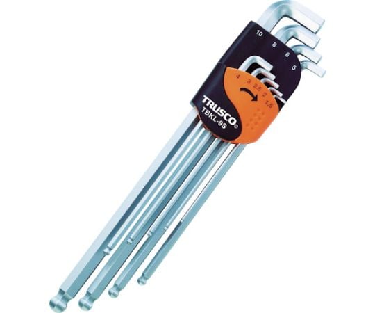 ボールポイント六角棒レンチ　首下ショートロングタイプ　9本セット