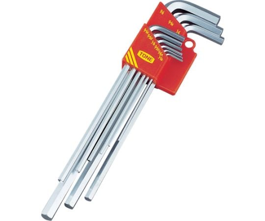 マスターツールロング六角棒L形レンチセット　吋目　9pcs