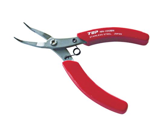 ニードルノーズベントプライヤ　ステンレス製　ギザ付　100mm