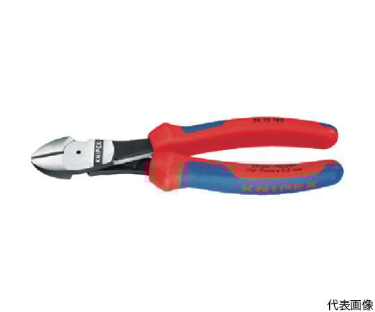 強力型ニッパー　バネ付　160mm