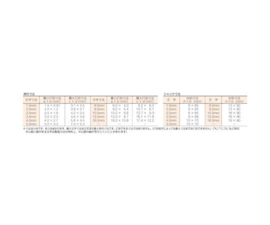 取扱を終了した商品です］逆数字刻印セット 10mm SKB-100 61-2415-82