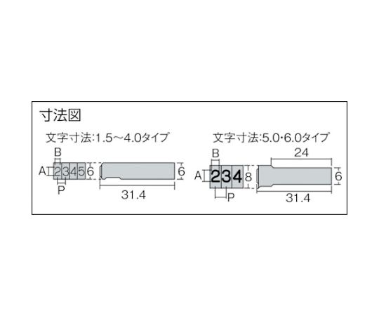 ハイス組合せ刻印3.0mmバラ　記号/　スラッシュ