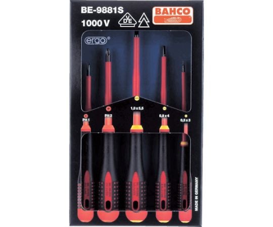 エルゴ絶縁タイプドライバー 1セット（5本入）