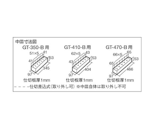 61-2480-58 3段式工具箱 472X220X343 ブルー GT-470-B 【AXEL】 アズワン