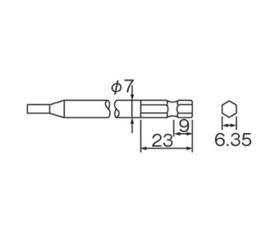 電動ドライバー 全長266mm 適合小ねじ2.6～4.0mm（57724）　DLV8130-EJN