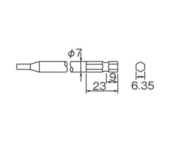 電動ドライバー 全長266mm 適合小ねじ3.5～5.0mm（57737）　DLV8241-EJN