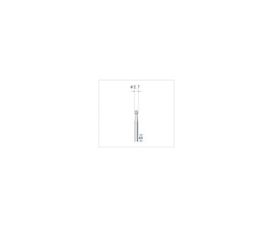 超硬カッター　球（シングルカット）　刃径2.7mm　刃長2.7mm