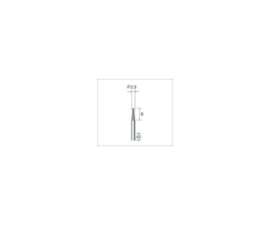 超硬カッター　テーパー（ダブルカット）　刃径2.3mm　刃長8mm