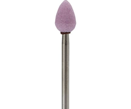 軸付砥石（1Pk（袋）=10本）粒度80　ピンク　砲弾　外径6.5mm