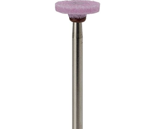 軸付砥石（1Pk（袋）=10本）粒度80　ピンク　円筒　外径9.5mm