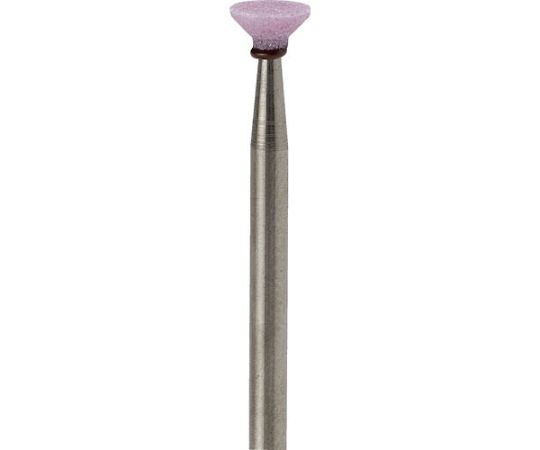 軸付砥石　（1Pk（袋）=10本入）　粒度#100　ピンク　逆テーパー　外径2.7mm