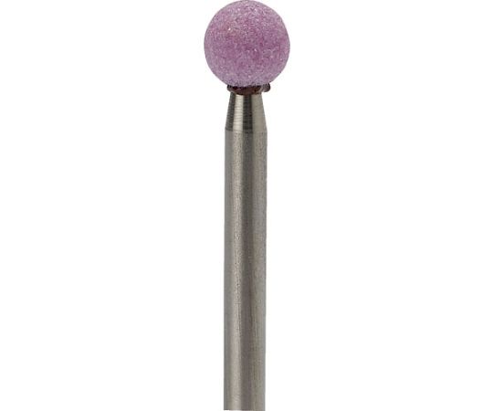 軸付砥石 粒度#60 ピンク 球 外径6mm （1Pk（袋）=10本入）