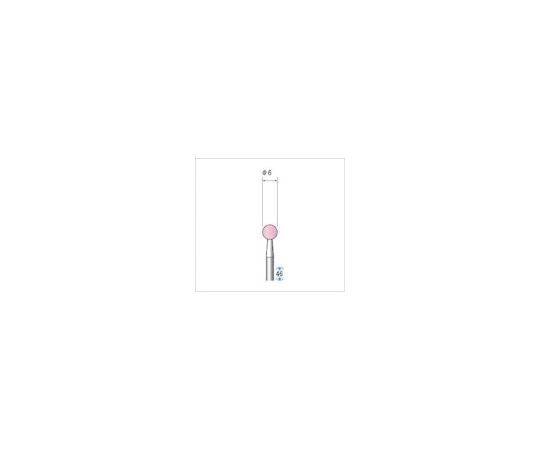 軸付砥石（1Pk（袋）=10本入）粒度#100　ピンク　球　外径6mm