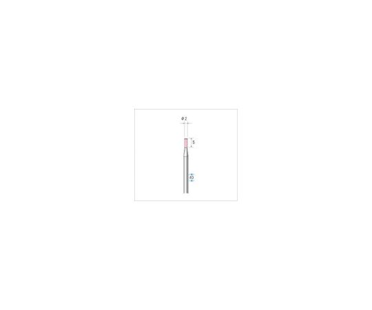 軸付砥石（1Pk（袋）=10本）粒度#240　ピンク　円筒　外径2mm