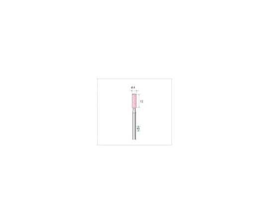 軸付砥石（1Pk（袋）=10本）粒度#120　ピンク　円筒　外径4mm