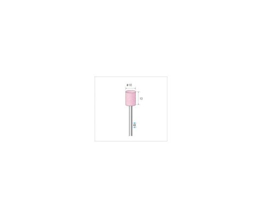 軸付砥石（1Pk（袋）=10本）粒度120　ピンク　円筒　外径10mm