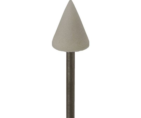 軸付砥石　（1Pk（袋）=10本入）　粒度#120　ホワイト　テーパー　外径13mm