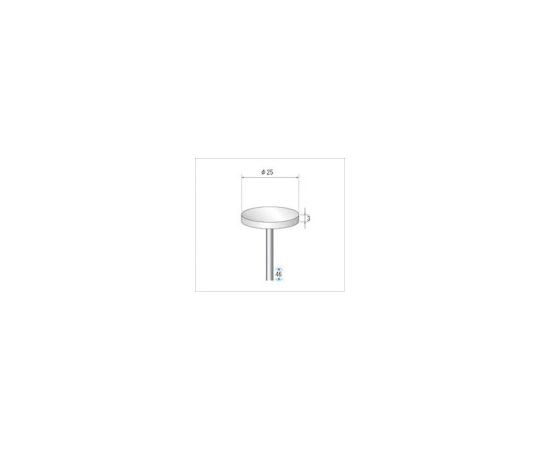 軸付砥石（1Pk（袋）=10本）粒度#120　ホワイト　円筒　外径25mm