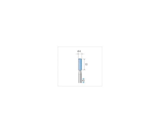 軸付砥石（1Pk（袋）=10本）粒度#120　ブルー　円筒　外径4mm