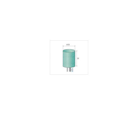 軸付砥石（1Pk（袋）10本）粒度100　グリーン　円筒　外径20mm
