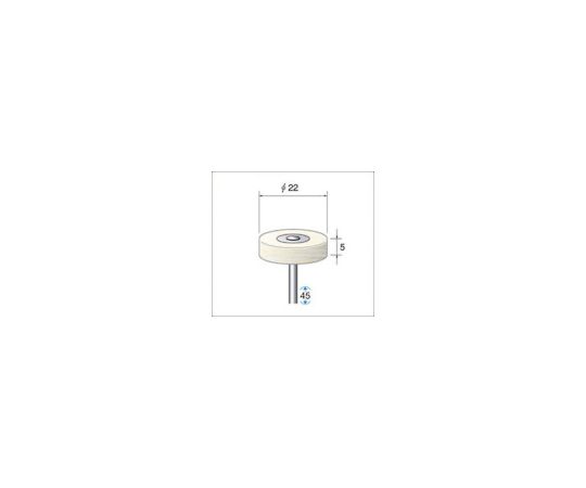 フェルトバフソフトタイプ（1Pk（袋）=10本）平（ソフト）　外径22mm