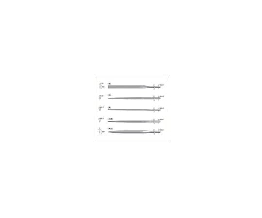 精密鉄鋼ヤスリ中目セット　（1S（袋）=5本入）