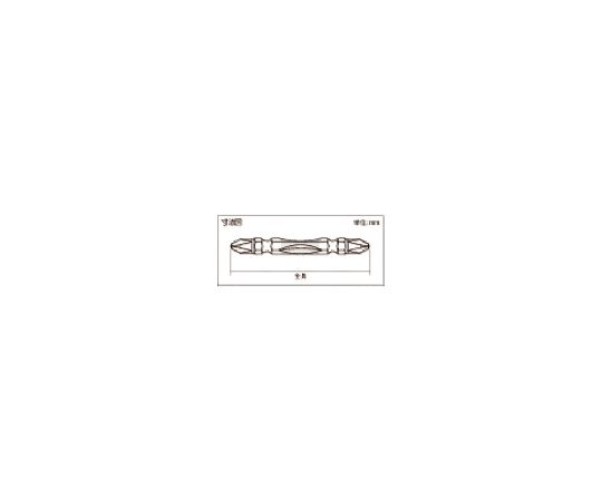 ドライバービット（トーションタイプ） 刃先+2×全長110mm （カラー5本入） ACTP5-2110