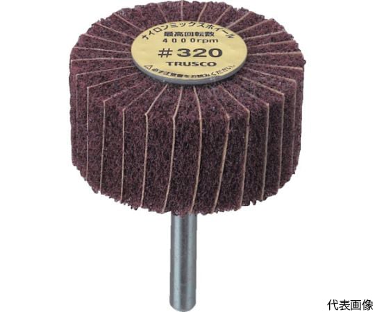 ナイロンミックスホイール外径80X厚25X軸6　400#（5個入）