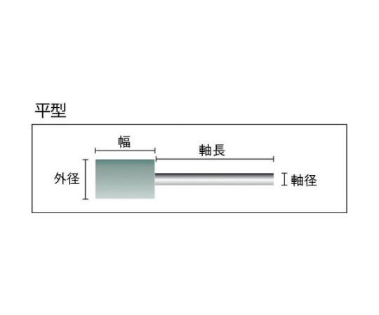 61-2590-56 フェルトミニホイール 平型 Φ10 研磨用 緑色 （10個入