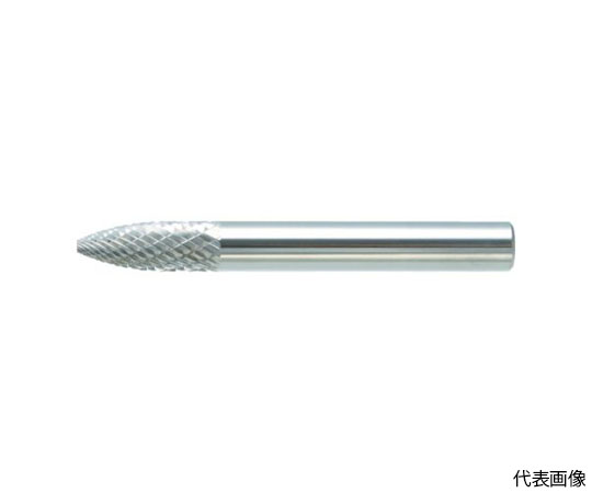超硬バー トンガリ型 Φ8X刃長19X軸6 シングルカット