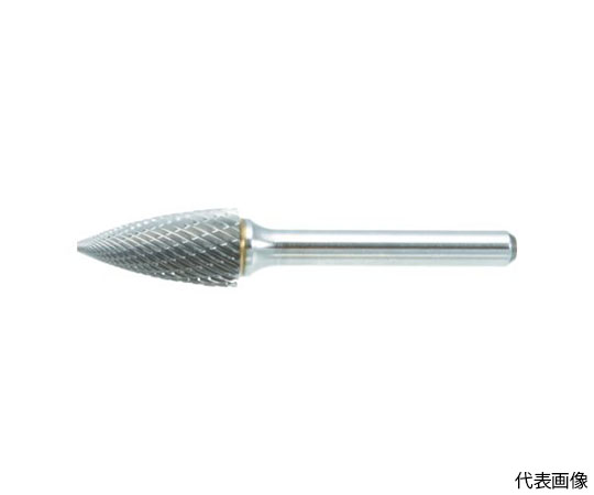超硬バー　トンガリ型　Φ12.7X刃長25X軸6　シングルカット