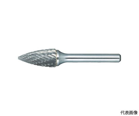 超硬バー　トンガリ型　Φ9.5X刃長19X軸6　コースカット