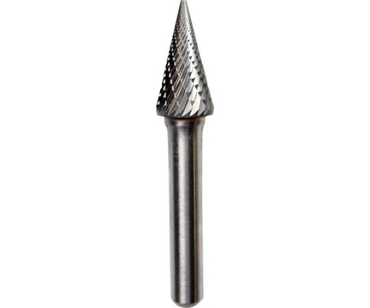 超硬バー 円錐dカット 刃径12×刃長25×軸径8×軸長45 ロー付