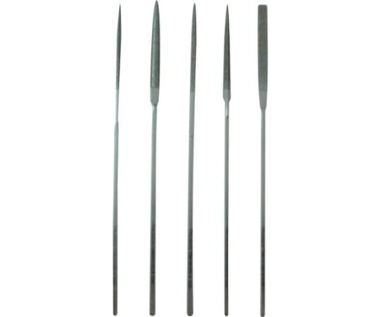 ダイヤモンドニードルヤスリ　半丸・三角・平・角・丸　5本組S　中目