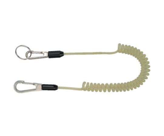 コンパクトセーフティコードHiluminous グリーン 最大長さ1300/自然長380mm