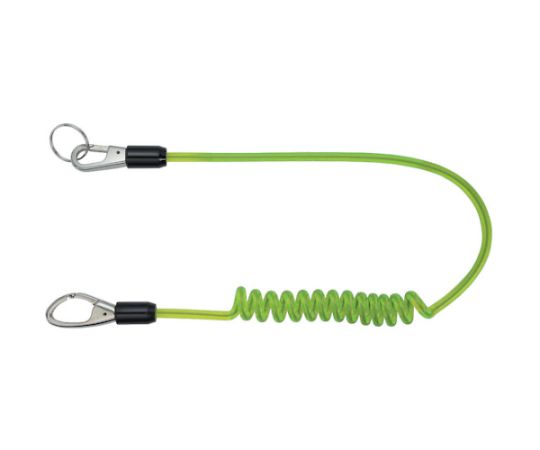 コンパクトセーフティコードHistrong イエローグリーン 最大長さ1050/自然長600mm