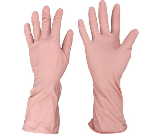 61-2681-69 ふんわりやわらか天然ゴム手袋 ピンク M OK-1-P-M