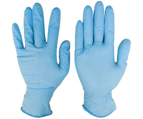 ニトリルゴム使い捨て手袋 ニトリルディスポNo.200青粉付M （100枚入） NBR0550PW-BB M