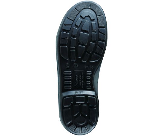 61-2701-68 2層ウレタン耐滑軽量安全靴 7538黒 25.0cm 7538BK-25.0