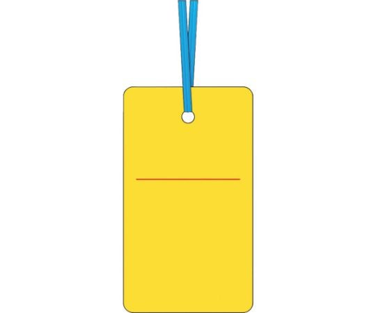 ケーブルタグ 荷札式 黄無地 両面印刷 ビニタイ付き 30-F