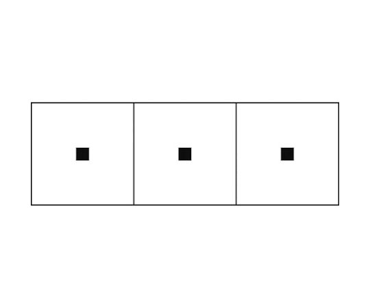 アルファベットステッカー 30×30 点 白地/黒文字 3枚入