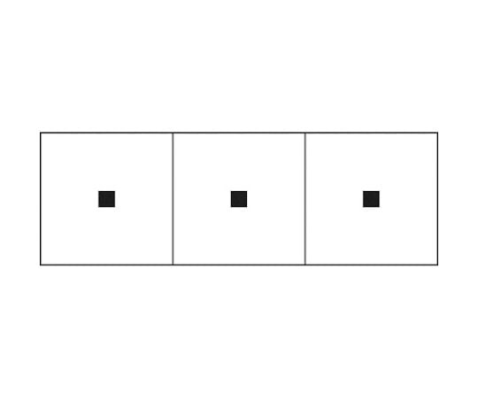 アルファベットステッカー 50×50 点 白地/黒文字 3枚入